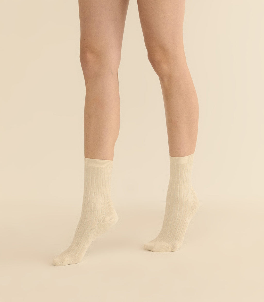 COLLÉGIEN VICTOIRE GLITTER CREW SOCKS -- DOUX ANGEUAX