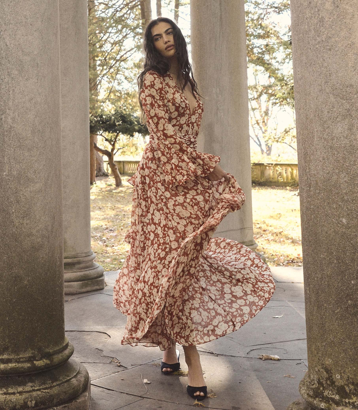 IMELDA DRESS -- ROUGE AMBRIDGE ROSE