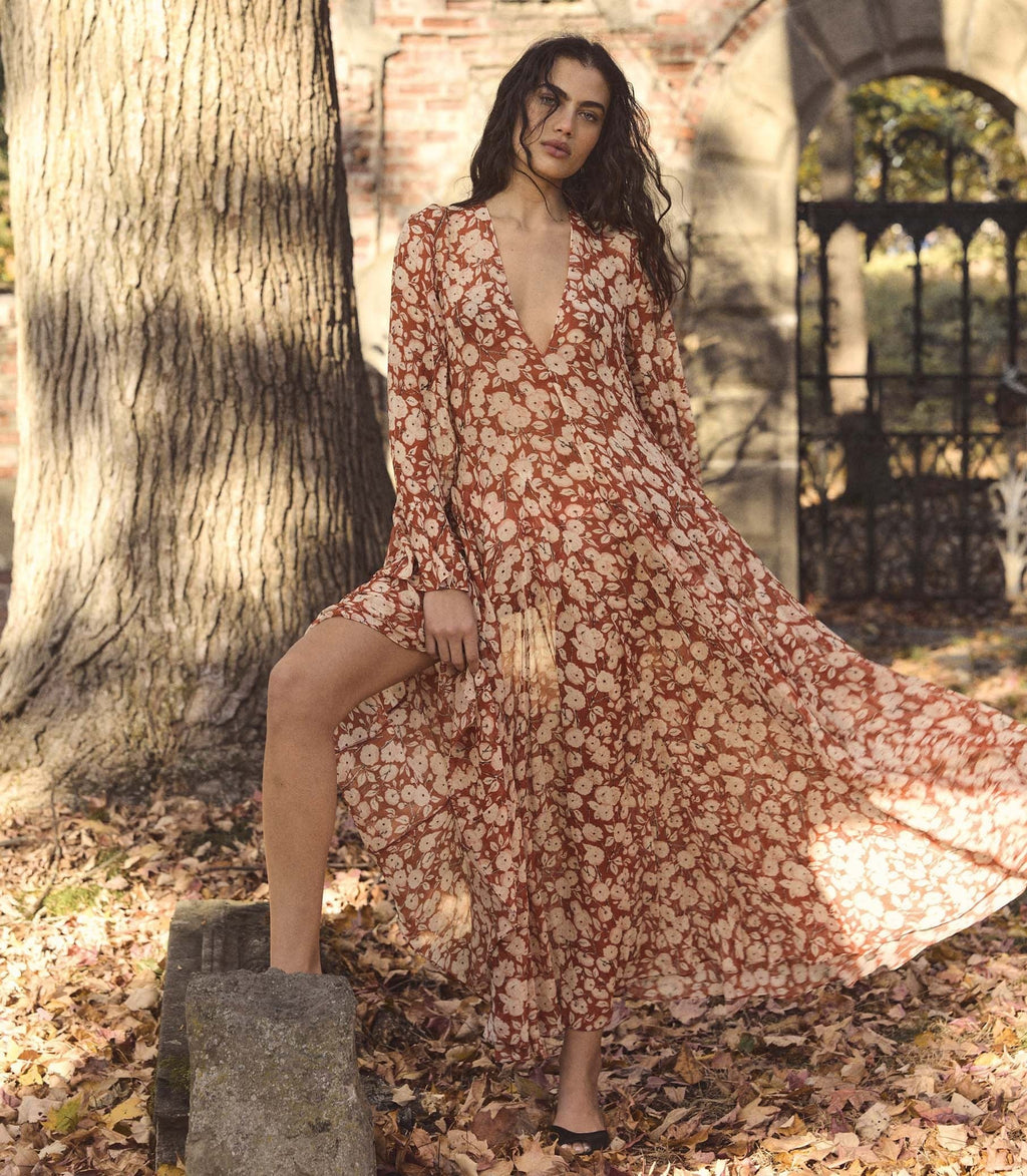 IMELDA DRESS -- ROUGE AMBRIDGE ROSE