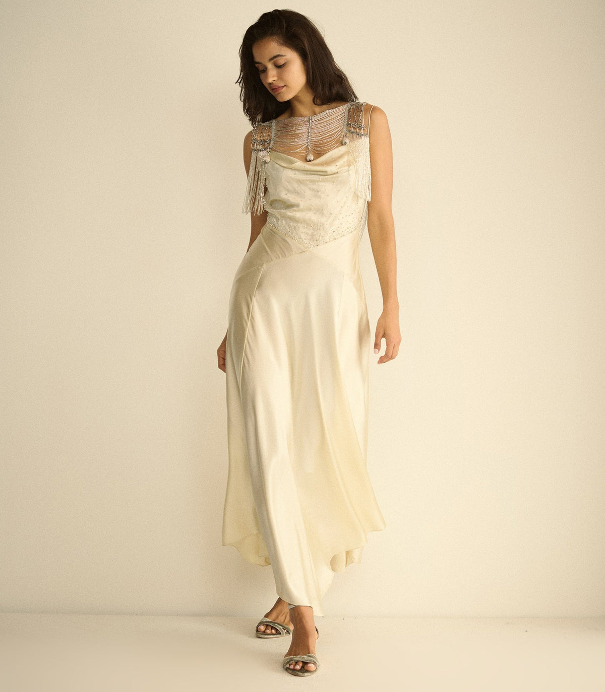 HEDY DRESS -- EGRET
