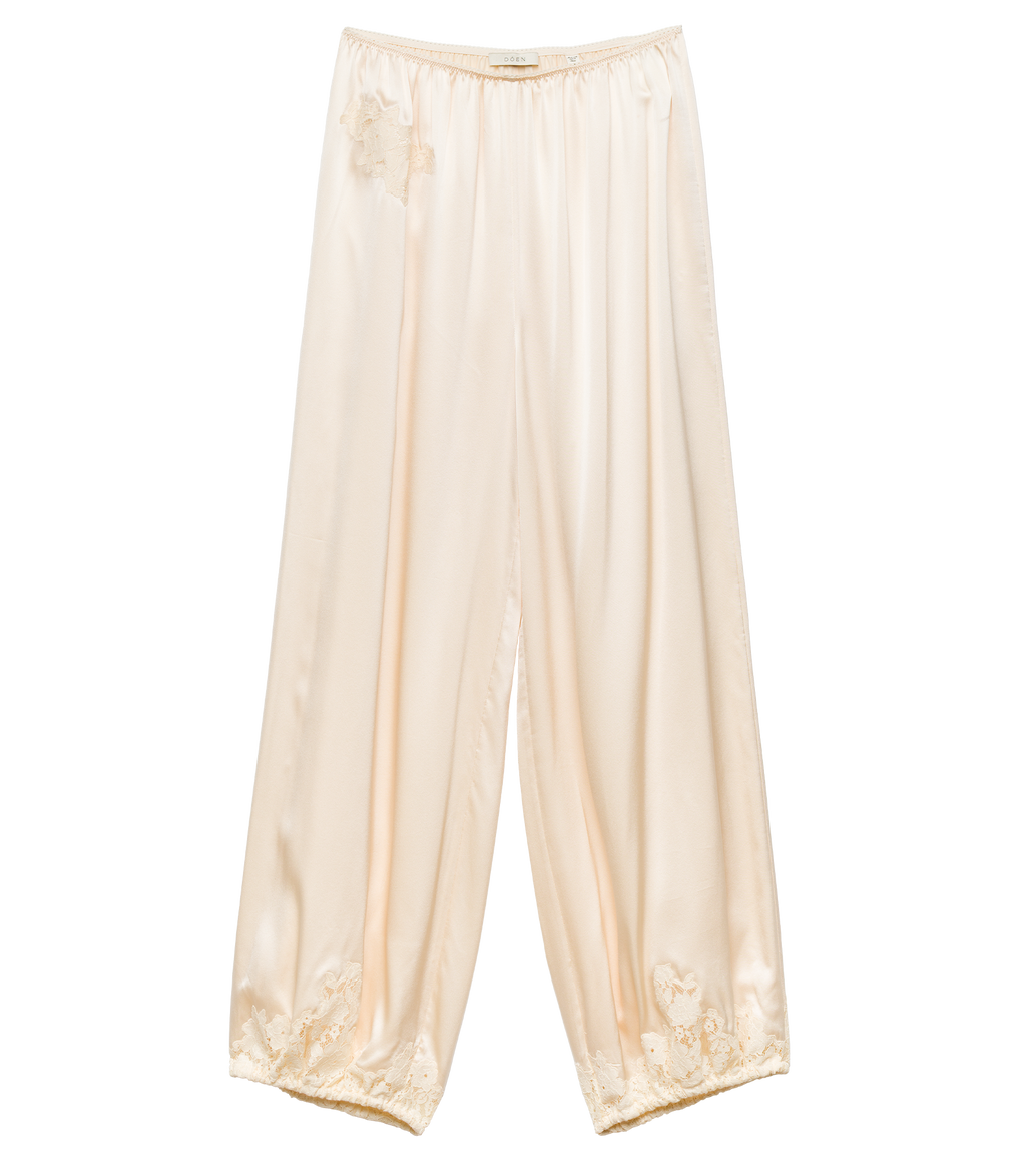YARIA SILK SATIN PANT -- CANDLELIGHT
