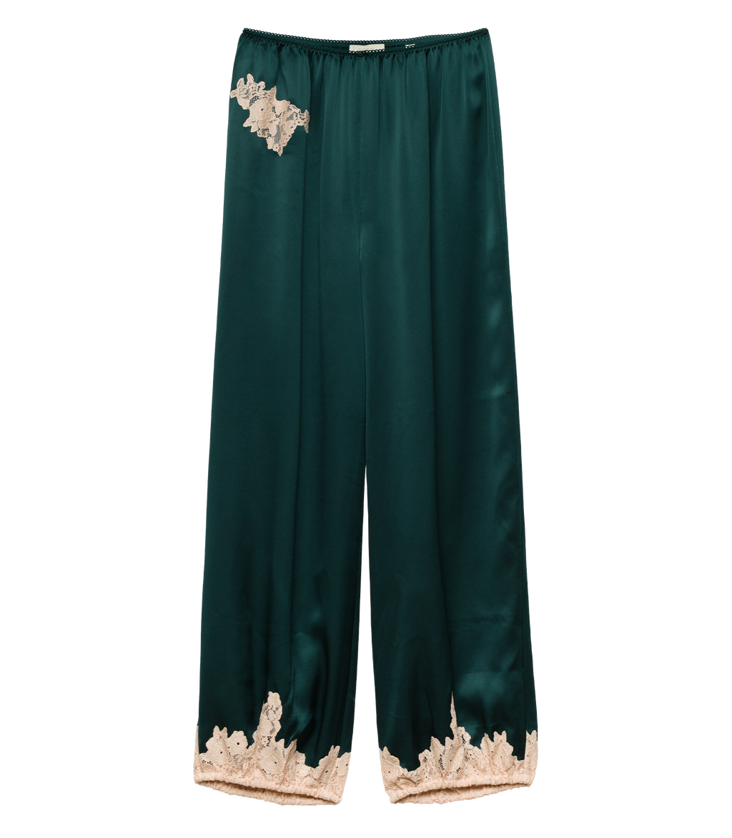 YARIA SILK SATIN PANT -- SCARAB