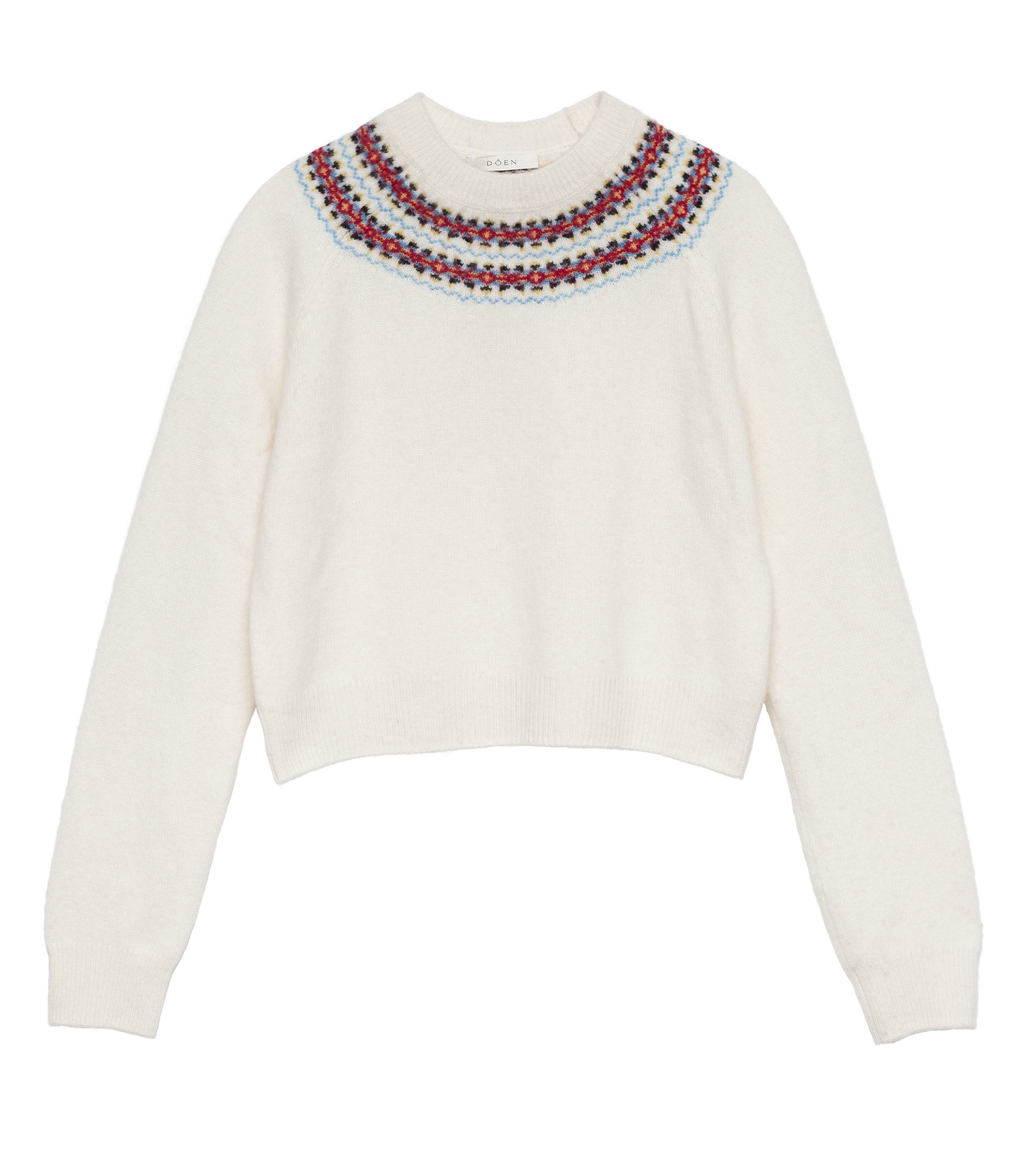 BONIFACE SWEATER -- IVORY ANNECY FAIR ISLE