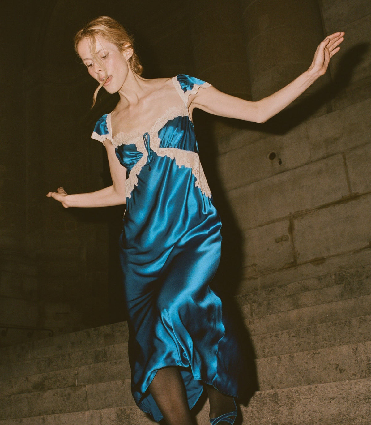 VALLINE DRESS -- SAPPHIRE