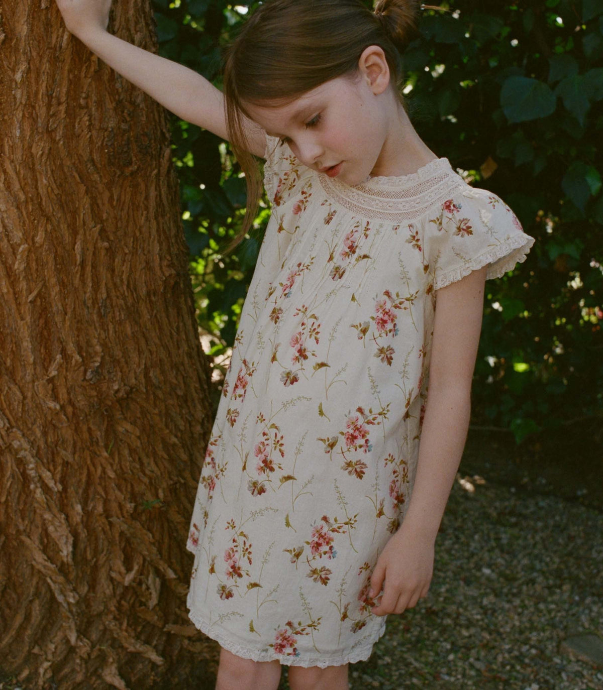LISI DRESS -- BLANC PRAIRIE ROSE