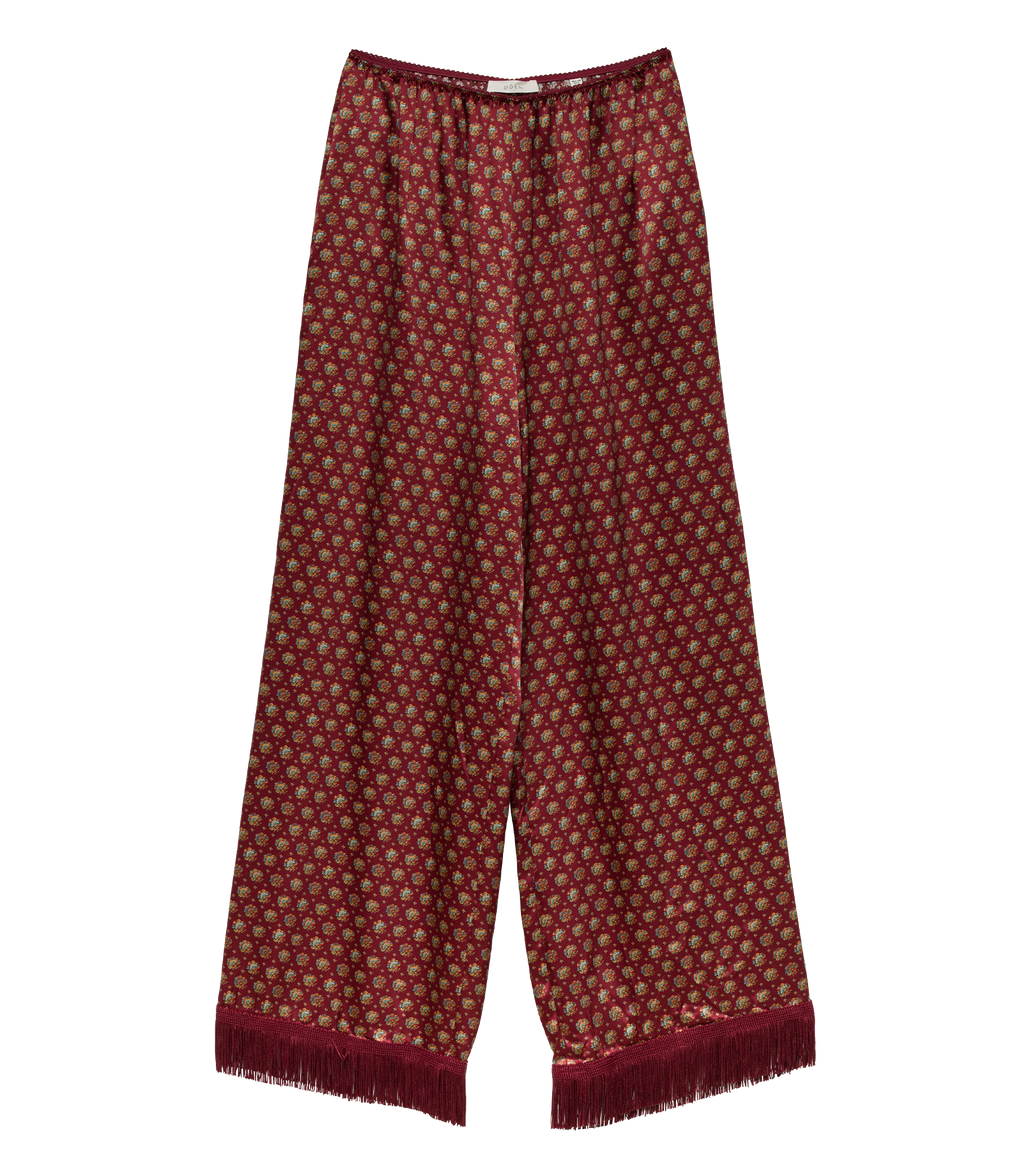 LAVON FRINGE PANT -- SAN SEBASTIAN FOULARD