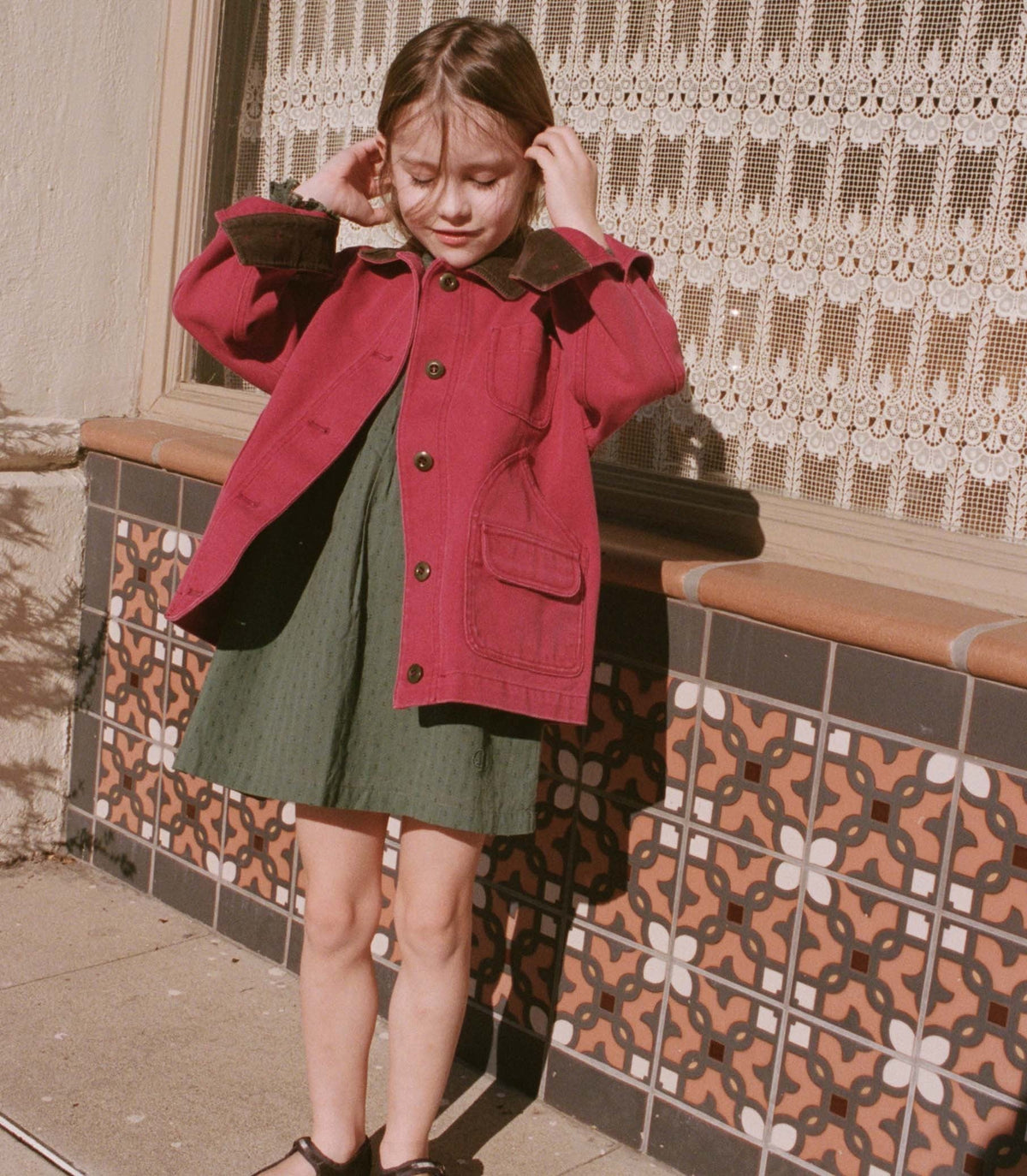 LITTLE PASCUAL JACKET -- WASHED CRIMSON