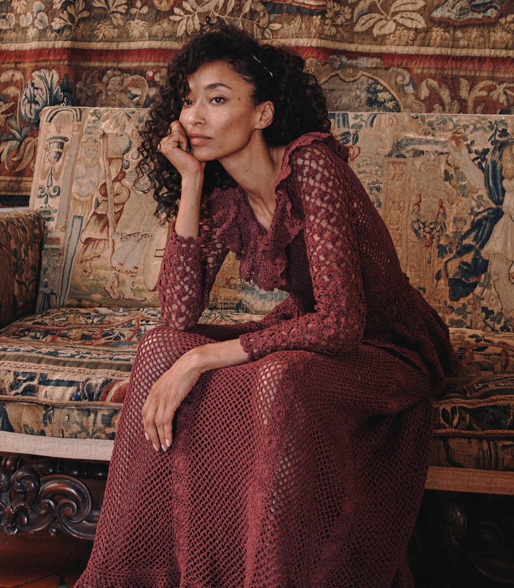 NORÈNE DRESS -- VIEUX ROSE
