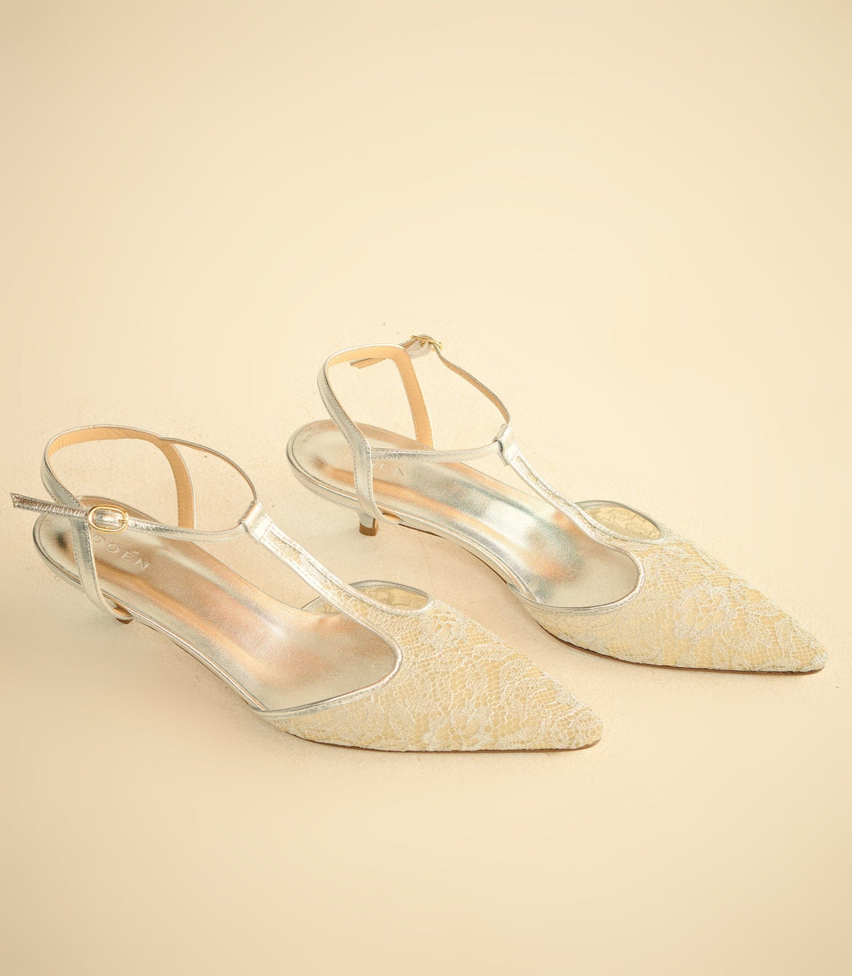 PHORA HEEL -- SILVER LACE