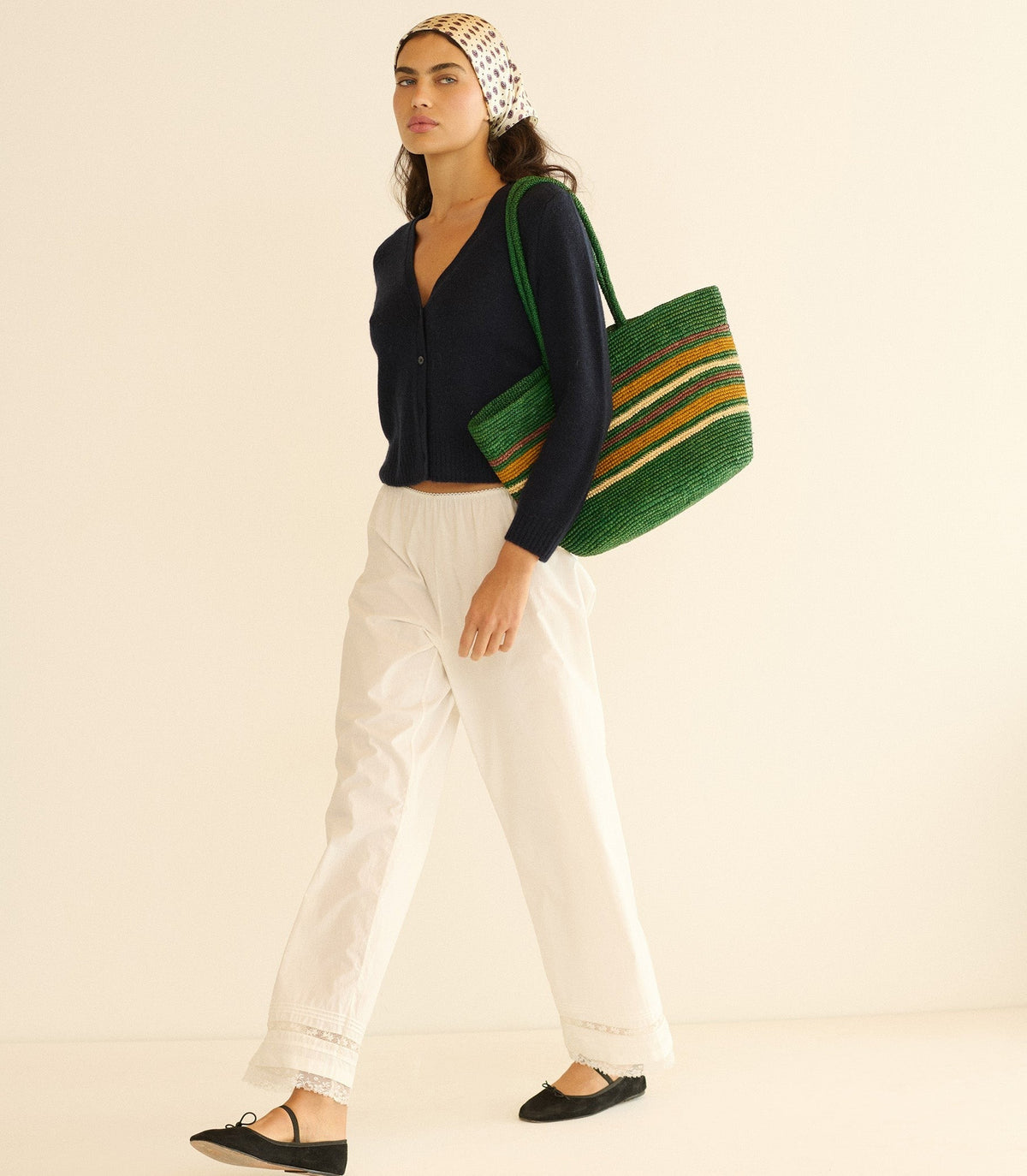 CAMERON CASHMERE CARDIGAN -- NAVY