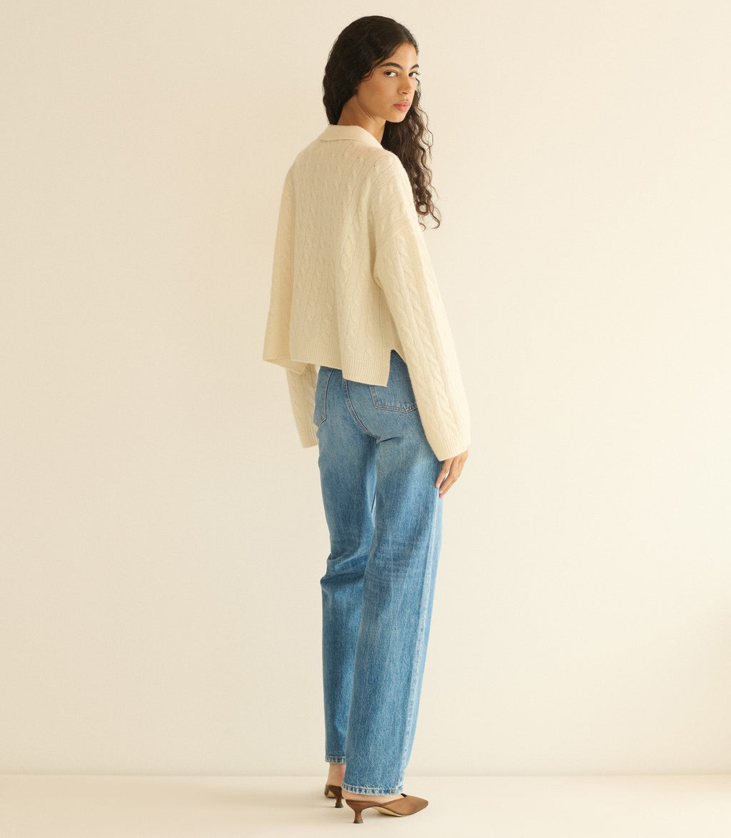CAMBRIDGE CASHMERE SWEATER -- MAGNOLIA