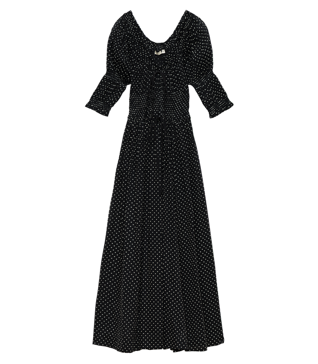 ISCHIA DRESS -- NOIR DOT