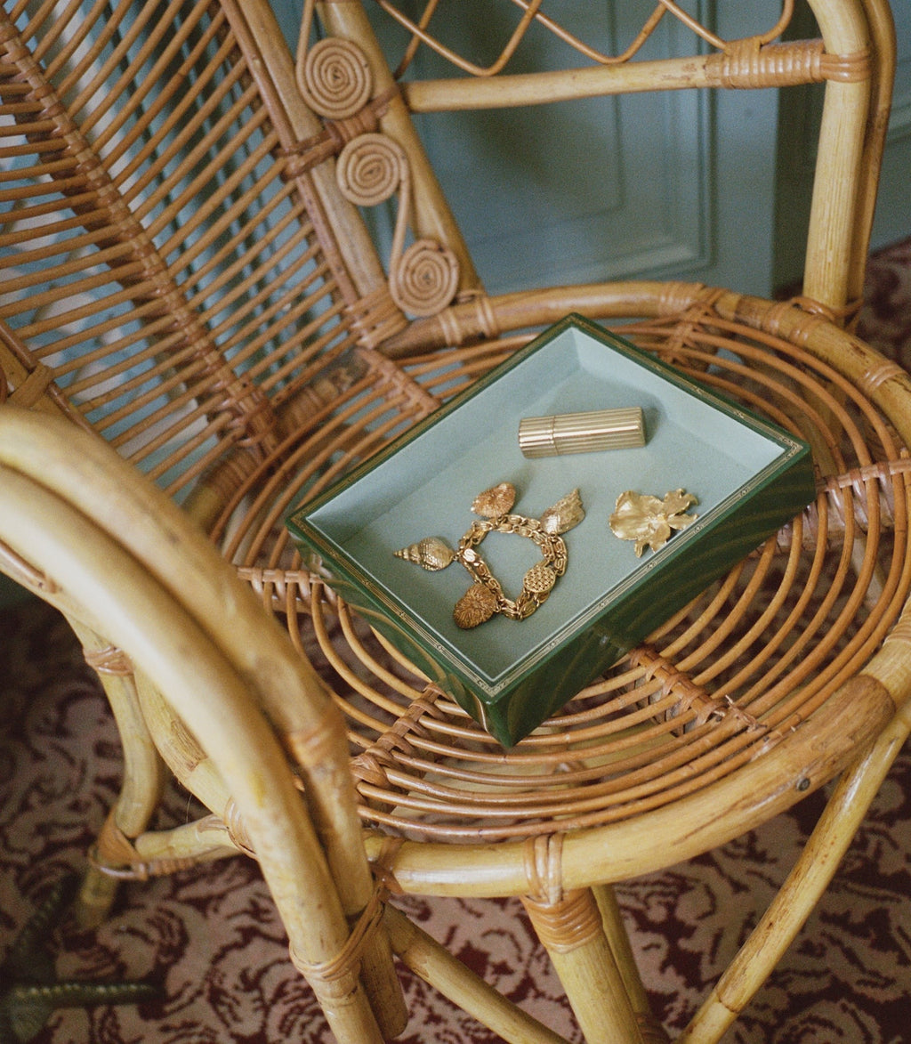 DÔEN & TROVE SMALL JEWELRY TRAY -- OLIVE GREEN