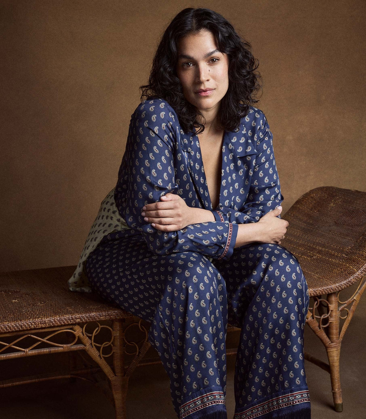 ELENE TOP -- BLEU TAORMINA PAISLEY