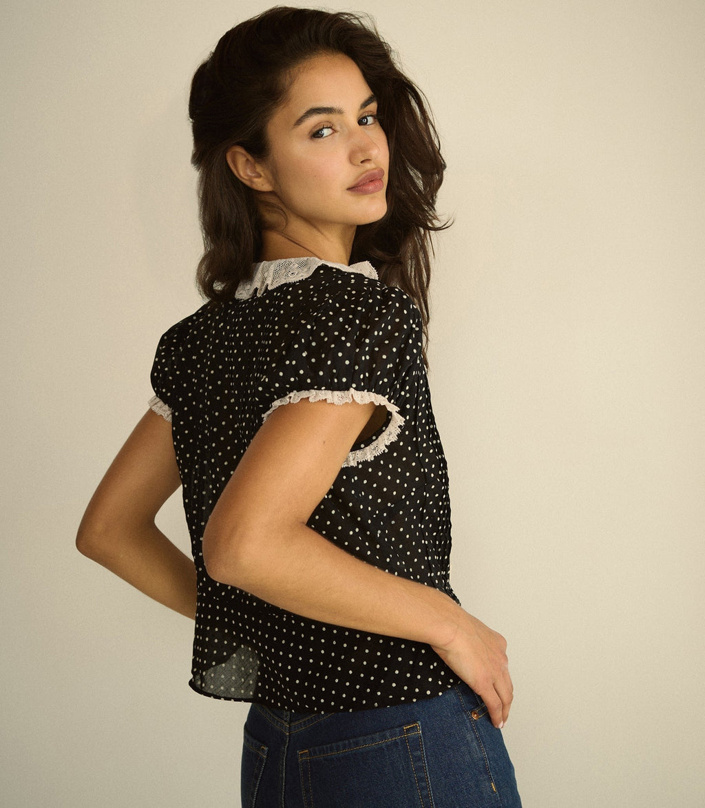 ORELLA TOP -- NOIR DOT