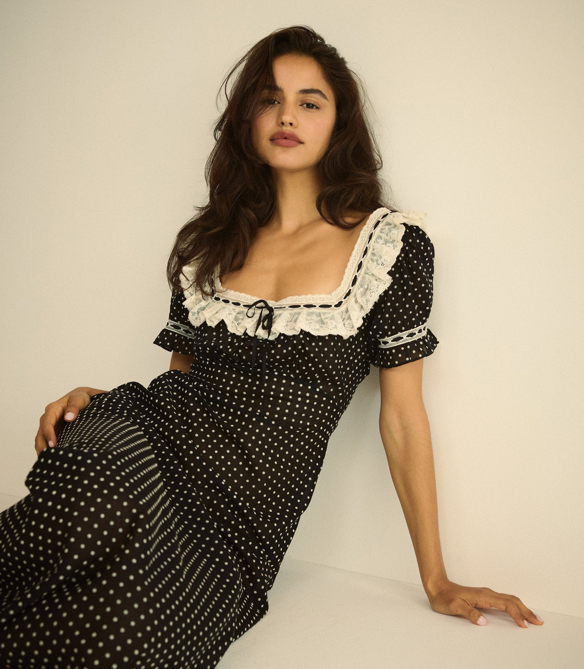 ROWAN DRESS -- NOIR DOT