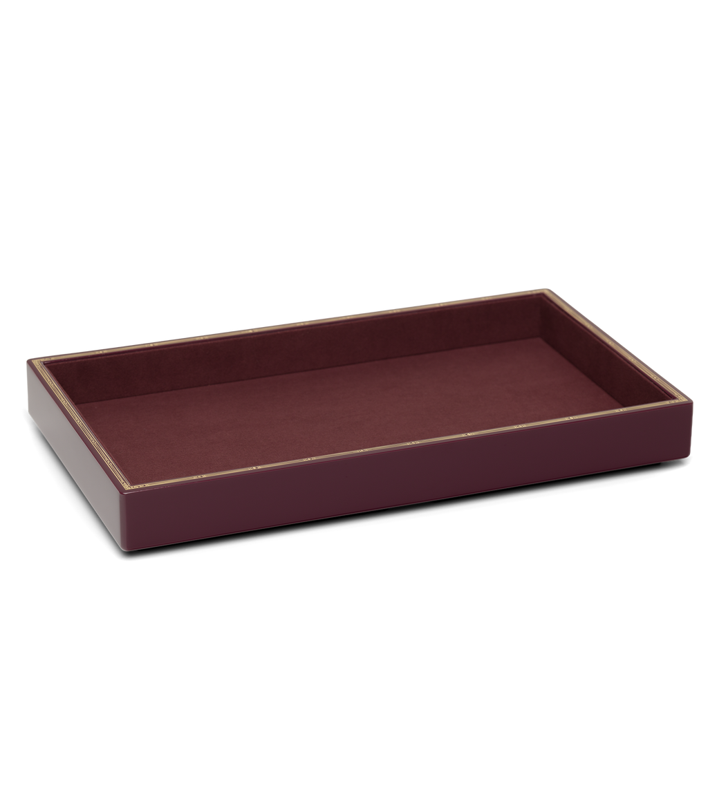 DÔEN & TROVE LARGE JEWELRY TRAY -- BURGUNDY