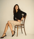 ALTEA HEEL -- BLACK SATIN