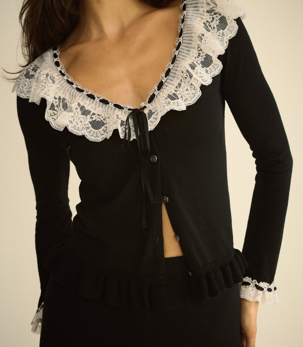 AUBRIELLE CARDIGAN -- BLACK