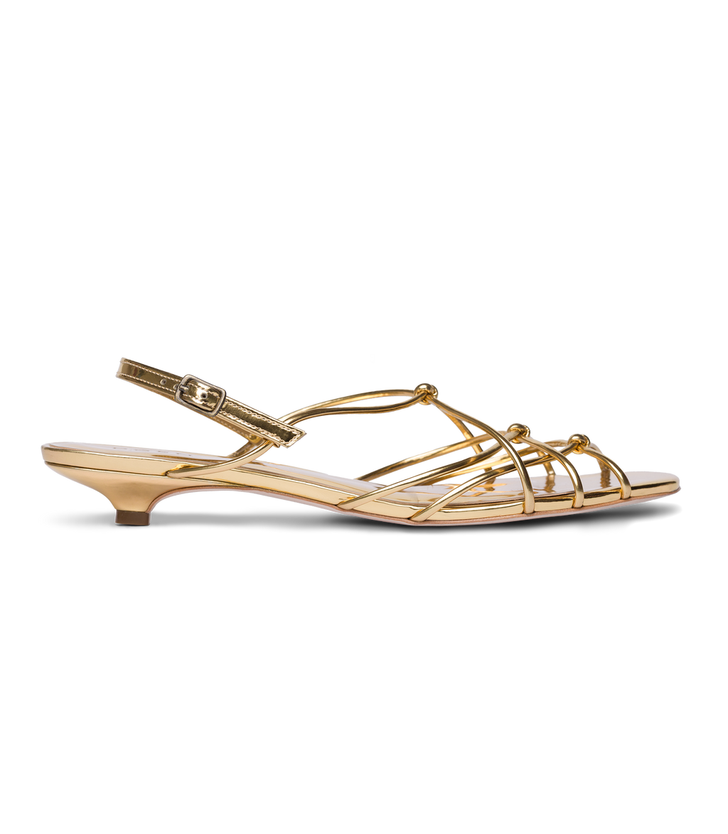 COMPORTA SANDAL -- BRASS FOIL LEATHER