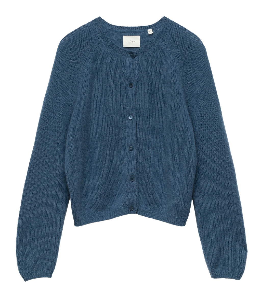 PEROLINE CASHMERE CARDIGAN -- BLUE STONE