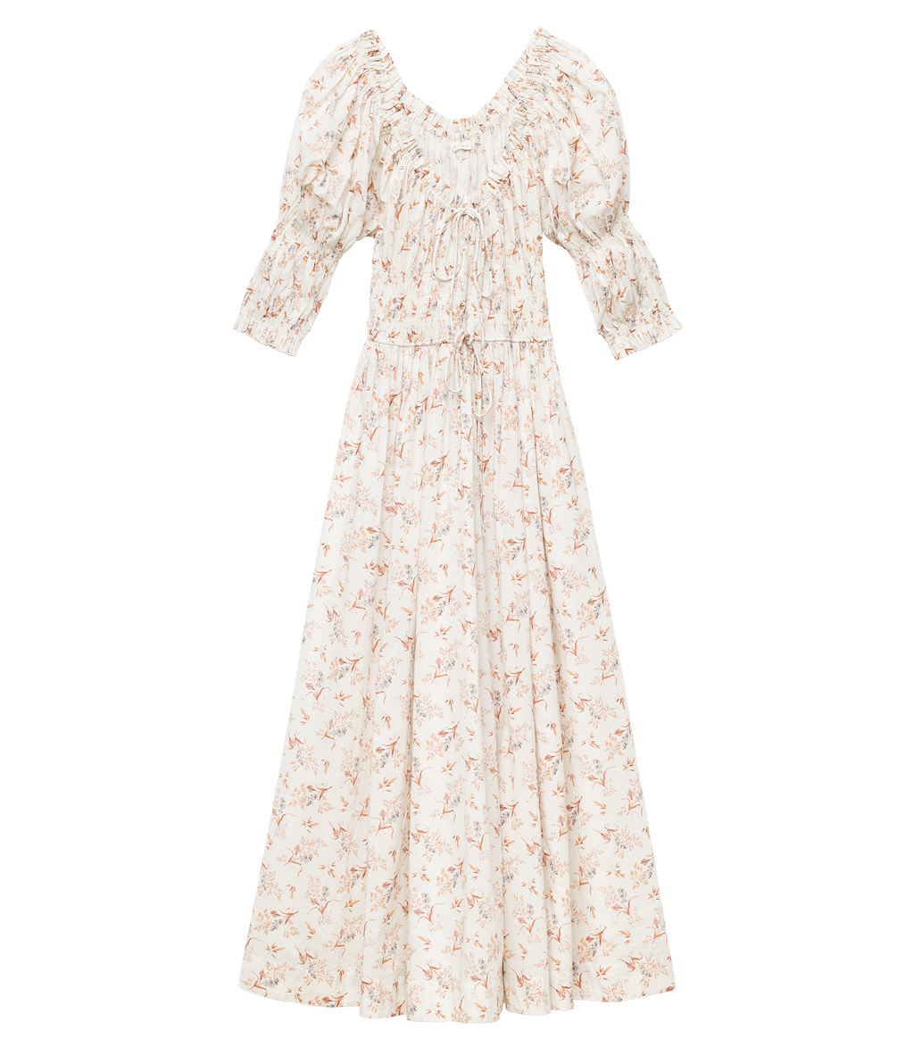 ISCHIA DRESS -- CRÈME WINDSWEPT MEADOW