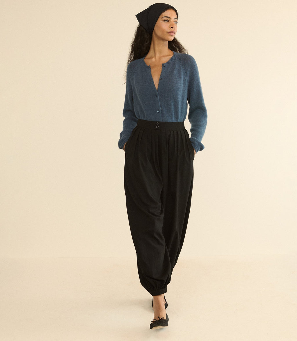 PEROLINE CASHMERE CARDIGAN -- BLUE STONE