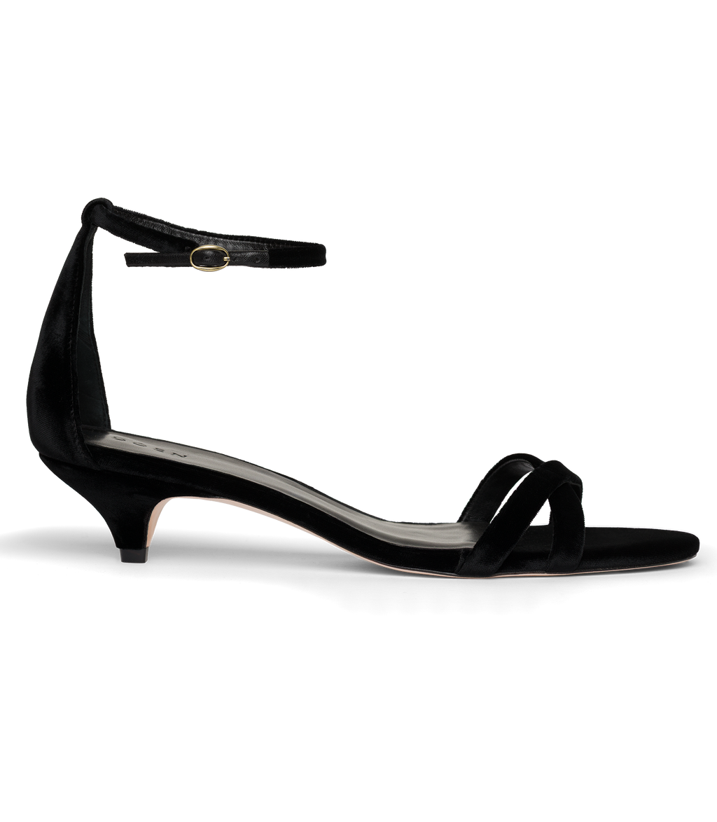 GIULIA HEEL -- BLACK VELVET