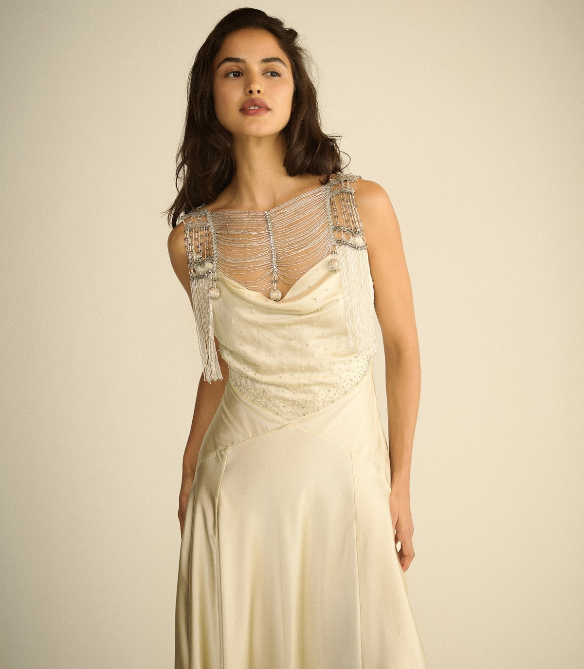 HEDY DRESS -- EGRET