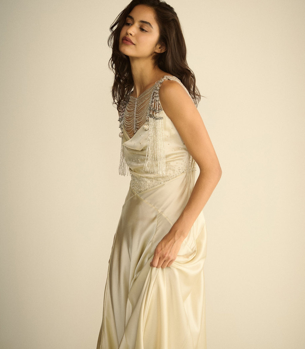 HEDY DRESS -- EGRET