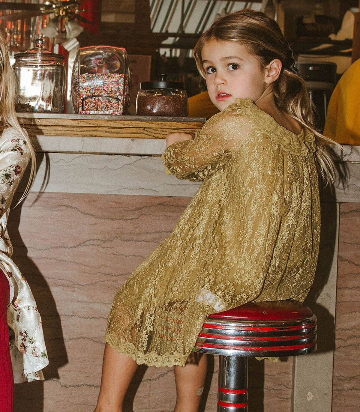 LITTLE EDIE DRESS -- ANTIQUE GOLD