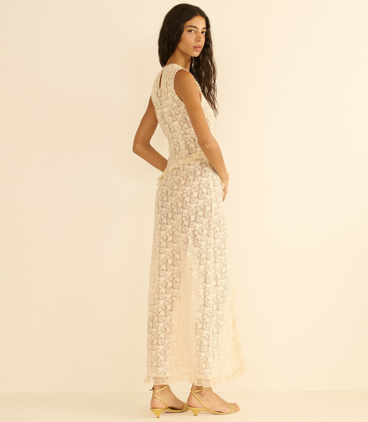 ANABELIA DRESS -- SOFT CAMELLIA