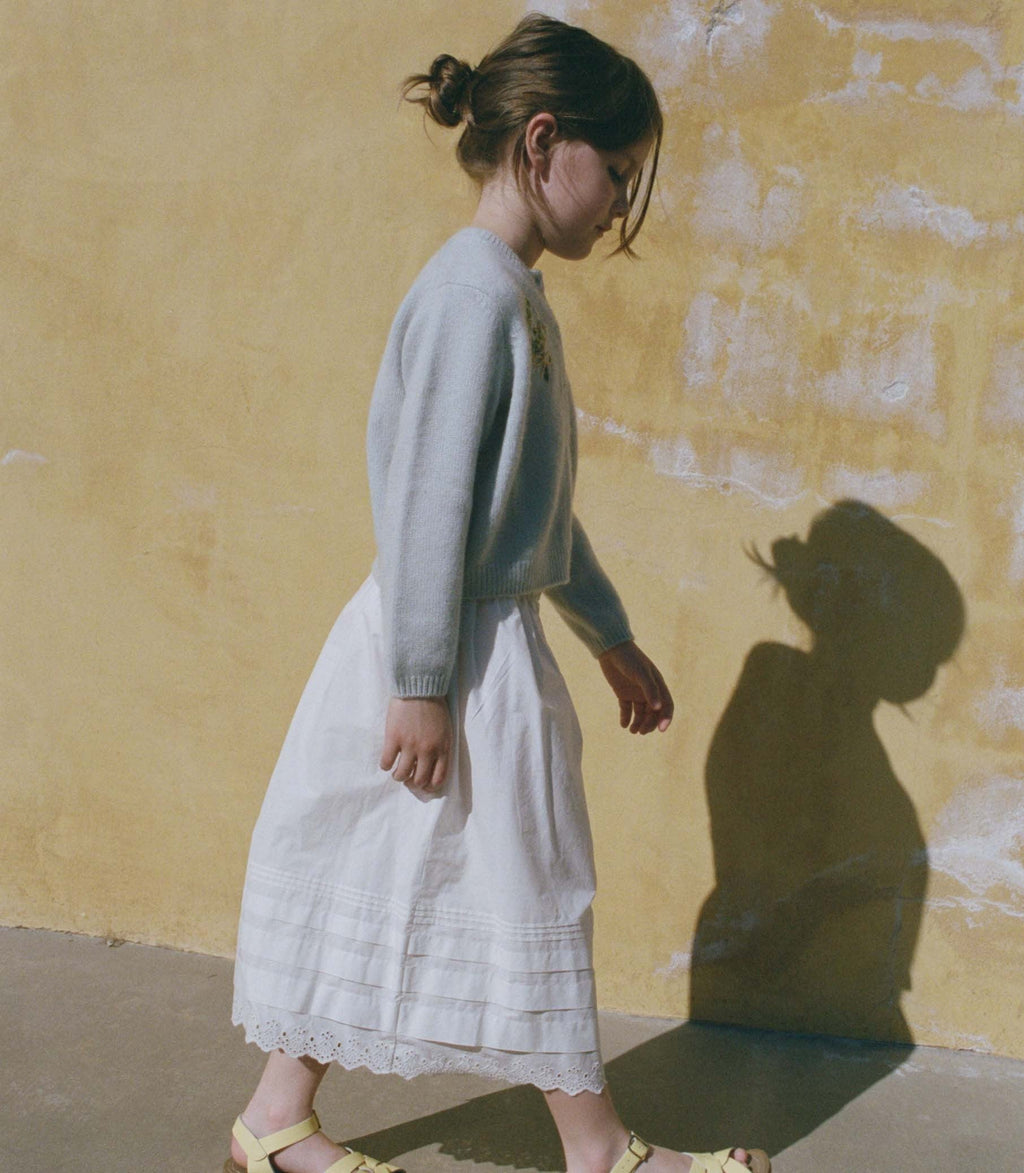 LITTLE SEBASTIANE MIDI SKIRT -- SALT