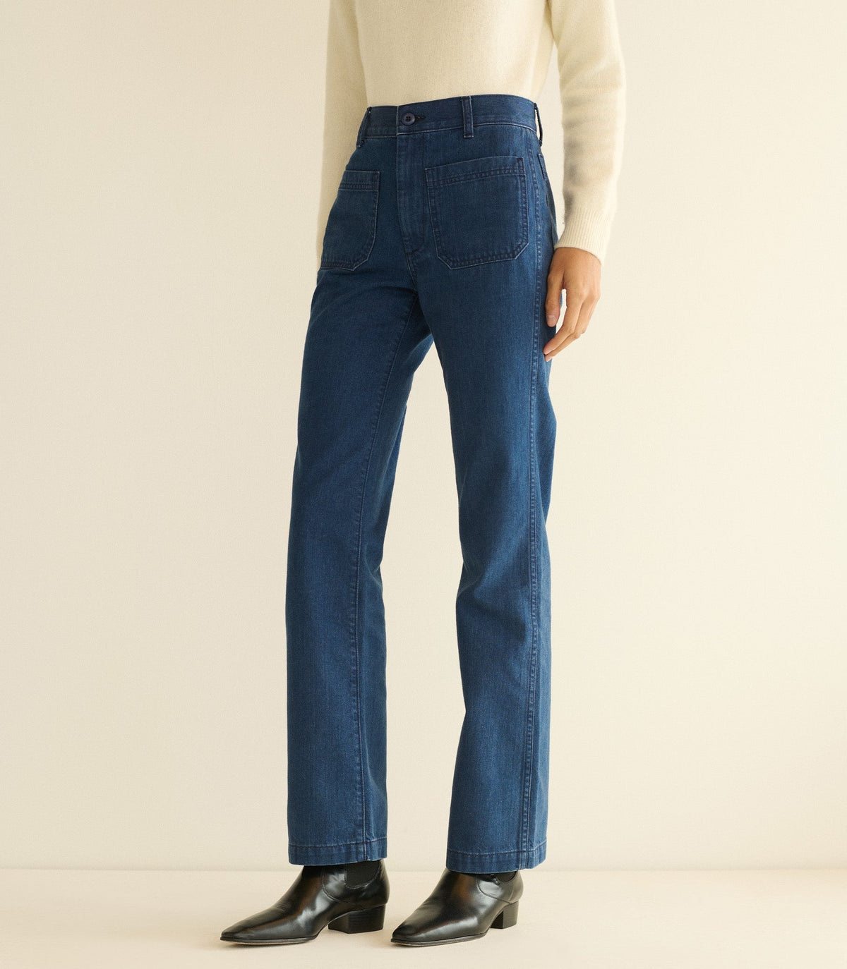 MARITIME MID RISE JEAN -- SIRENES WASH