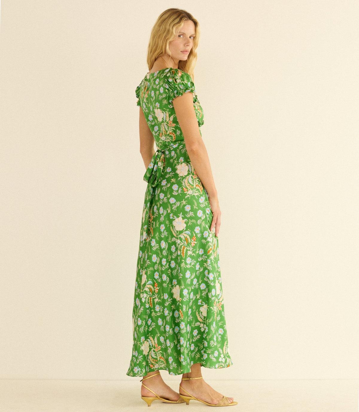 VALERINE DRESS -- EMERALD HOLLYHOCK HILLS