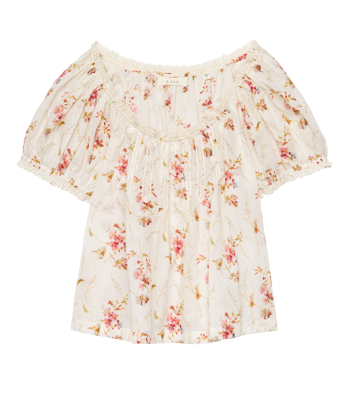 FREDERICA TOP -- BLANC PRAIRIE ROSE