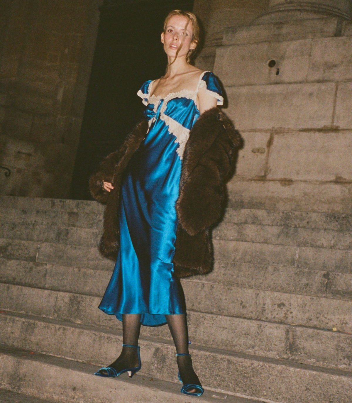 VALLINE DRESS -- SAPPHIRE